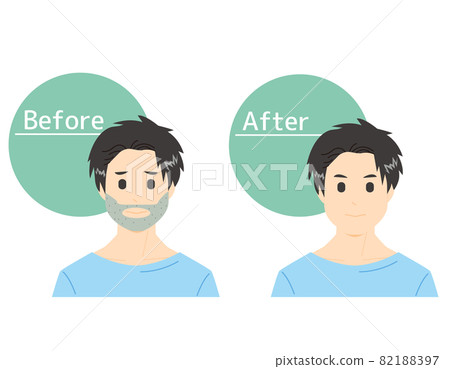 Male face vector illustration beard Male face vector illustration beard 82188397