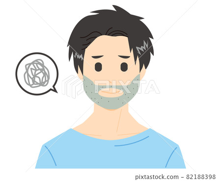 Male face vector illustration beard Male face vector illustration beard 82188398