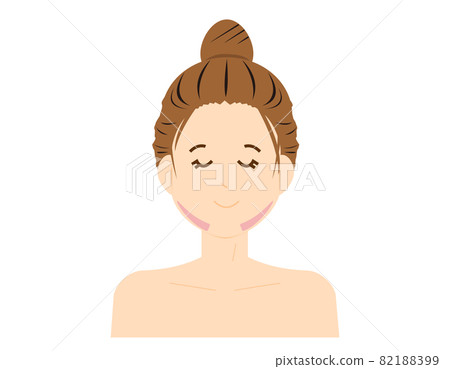 女性面部脫髮區域矢量圖 女性面部脫髮區域矢量圖 82188399
