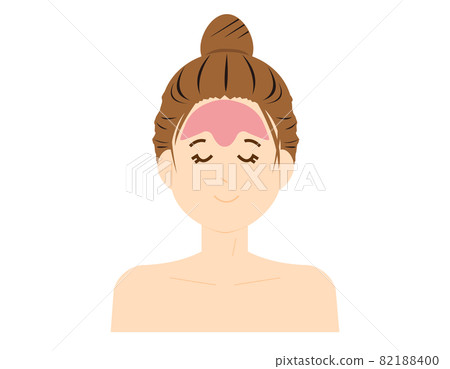女性面部脫髮區域矢量圖 女性面部脫髮區域矢量圖 82188400