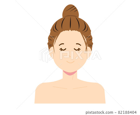 女性面部脫髮區域矢量圖 女性面部脫髮區域矢量圖 82188404