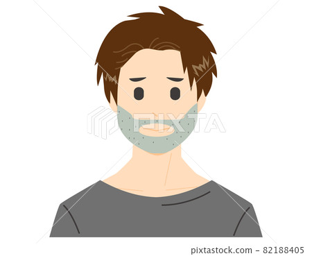男性臉矢量圖鬍子 男性臉矢量圖鬍子 82188405