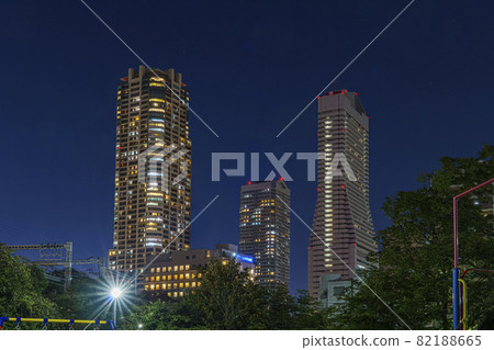 Bentencho cityscape skyscraper night view [mid-September] 82188665
