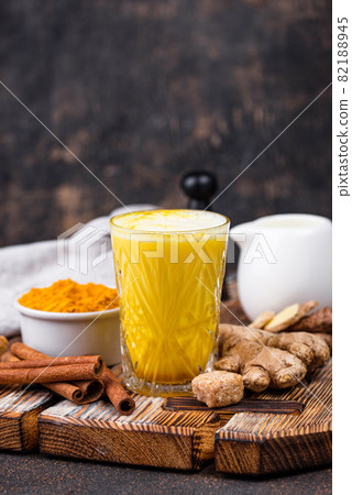 Turmeric golden milk with spices 82188945