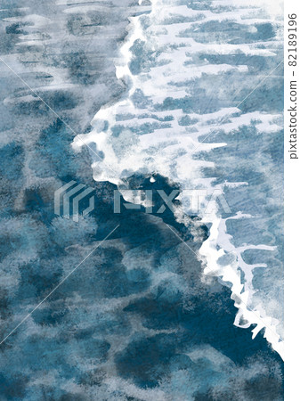 Boho Sea with Waves Print.. Abstract Background. Bohemian printable wall art, boho poster, pastel abstract art, landscape drawing, sea painting. Abstract Arrangements. 82189196