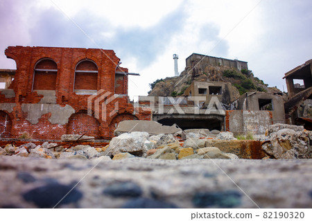 Brick wall in Gunkanjima 82190320