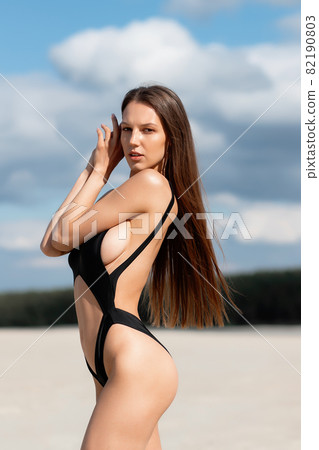 Sensual woman in bikini on beach Sensual woman in bikini on beach 82190803