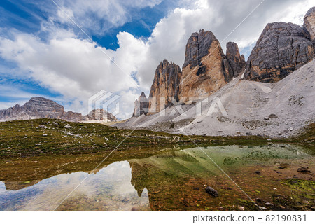 Drei Zinnen or Tre Cime di Lavaredo and Lake - Dolomites Italian Alps 82190831