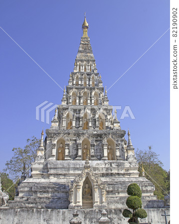 Ancient Thai pagoda is a Buddhist temple in Northern Thailand. 82190902