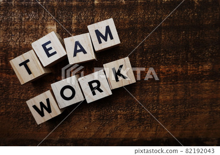 Teamwork alphabet letters with space copy on wooden background Teamwork alphabet letters with space copy on wooden background 82192043