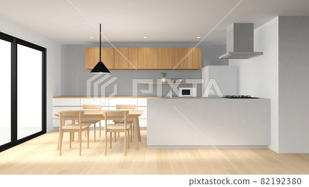 Residential dining kitchen where the sun shines Residential dining kitchen where the sun shines 82192380