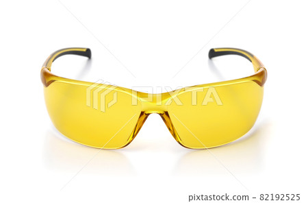 Front view of yellow polarized bicycle sunglasses Front view of yellow polarized bicycle sunglasses 82192525
