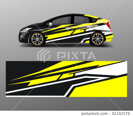 Car decal vector, graphic abstract racing designs for vehicle Sticker vinyl wrap Car decal vector, graphic abstract racing designs for vehicle Sticker vinyl wrap 82192578