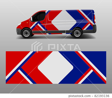 modern simple design for van graphics vinyl wrap template vector 82193136