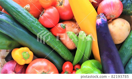 An array of colorful green and yellow vegetables An array of colorful green and yellow vegetables 82193785