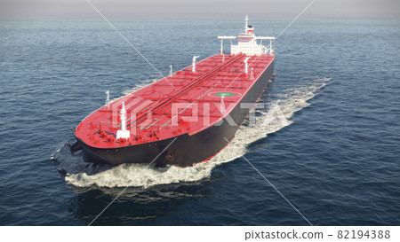 Oil tanker floating in the ocean Oil tanker floating in the ocean 82194388