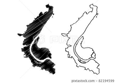 Volgograd City (Russian Federation, Russia) map vector illustration, scribble sketch City of Stalingrad (Tsaritsyn) map Volgograd City (Russian Federation, Russia) map vector illustration, scribble sketch City of Stalingrad (Tsaritsyn) map 82194599