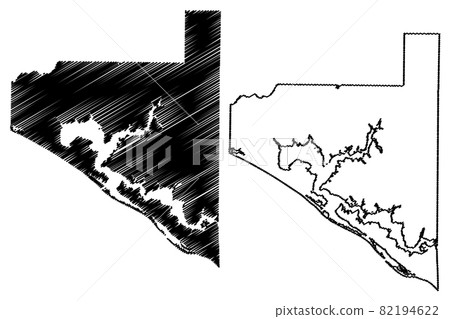 Bay County, Florida (U.S. county, United States of America,USA, U.S., US) map vector illustration, scribble sketch Bay map Bay County, Florida (U.S. county, United States of America,USA, U.S., US) map vector illustration, scribble sketch Bay map 82194622