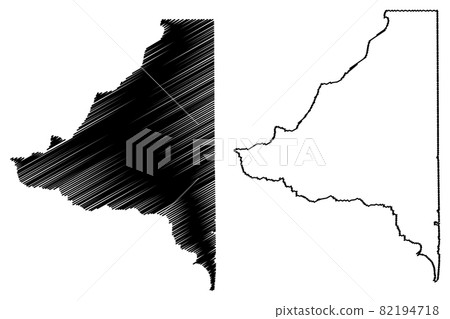 Bradford County, Florida (U.S. county, United States of America,USA, U.S., US) map vector illustration, scribble sketch Bradford map 82194718