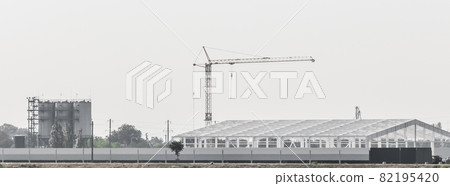 Reconstruction, repair and modification of the agricultural object of the farm with construction equipment with a tower crane Reconstruction, repair and modification of the agricultural object of the farm with construction equipment with a tower crane 82195420