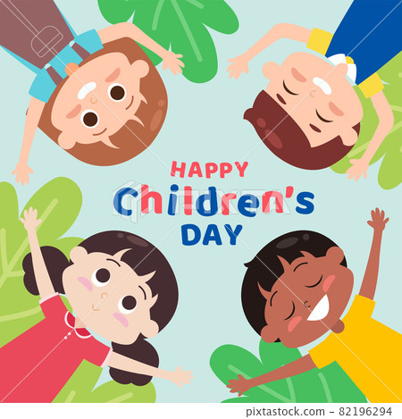 Cartoon world children's day Vector Cartoon world children's day Vector 82196294