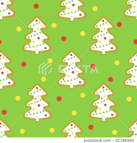Christmas and New Year seamless pattern with fir trees. Vector background Christmas and New Year seamless pattern with fir trees. Vector background 82196980
