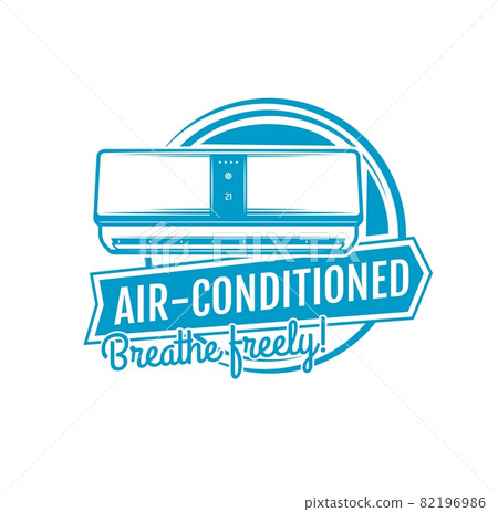 Air conditioning icon, home climate control appliances and cooling ventilation, vector. Domestic air conditioners for house and office, HVAC split systems and humidifiers Air conditioning icon, home climate control appliances and cooling ventilation, vector. Domestic air conditioners for house and office, HVAC split systems and humidifiers 82196986