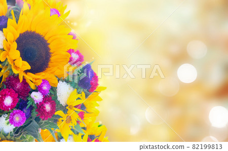 Sunflowers on white 82199813