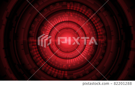 Abstract red system circle circuit cyber... - Stock Illustration ...