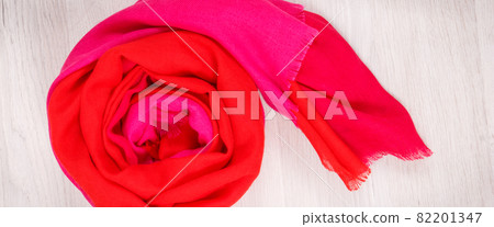 Womanly scarf for autumn or winter, warm apparel concept 82201347