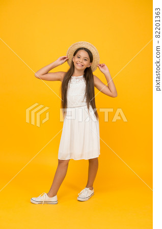happy childhood of positive girl. beauty. kid summer  82201363
