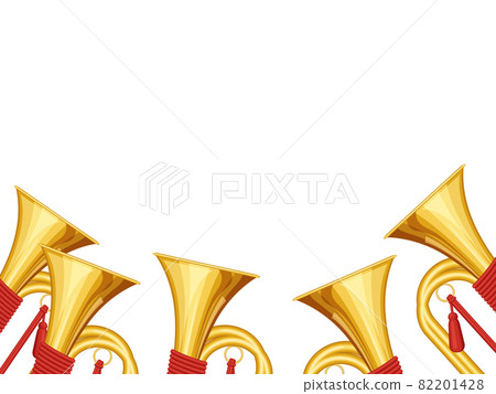 Image of kneading_Illustration of signal bugle_Frame Image of kneading_Illustration of signal bugle_Frame 82201428
