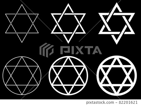 Hexagram image material set 82201621
