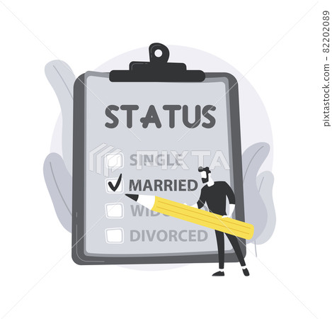 Relationship status abstract concept vector illustration. 82202089