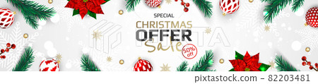Merry Christmas sale banner template. Greeting card, banner, poster, header for website Merry Christmas sale banner template. Greeting card, banner, poster, header for website 82203481