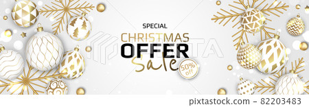 Merry Christmas sale banner template. Greeting card, banner, poster, header for website Merry Christmas sale banner template. Greeting card, banner, poster, header for website 82203483