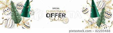 Merry Christmas sale banner template. Greeting card, banner, poster, header for website Merry Christmas sale banner template. Greeting card, banner, poster, header for website 82203488