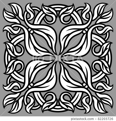 Portuguese azulejo ceramic tile pattern. Mediterranean traditional ornament. Italian pottery or spanish majolica. Portuguese azulejo ceramic tile pattern. Mediterranean traditional ornament. Italian pottery or spanish majolica. 82203726
