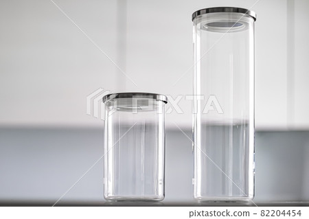 Empty glass jars for food pantry storage Empty glass jars for food pantry storage 82204454