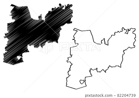 Ape Municipality (Republic of Latvia, Administrative divisions of Latvia, Municipalities and their territorial units) map vector illustration, scribble sketch Ape map 82204739