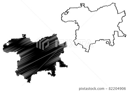 Karsava Municipality (Republic of Latvia, Administrative divisions of Latvia, Municipalities and their territorial units) map vector illustration, scribble sketch Karsava map 82204906