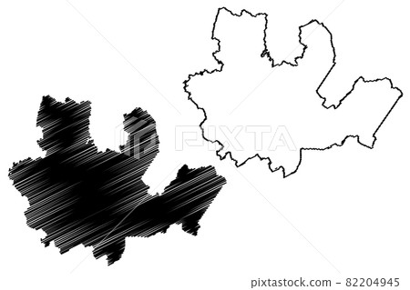 Madona Municipality (Republic of Latvia, Administrative divisions of Latvia, Municipalities and their territorial units) map vector illustration, scribble sketch Madona map 82204945