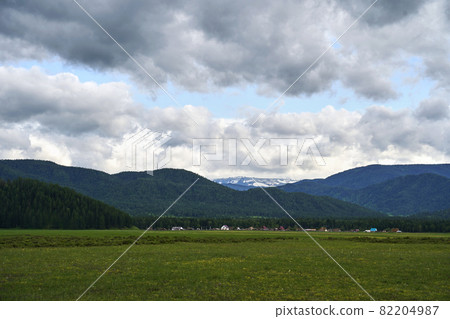 Vacation landscape. Russian Altai mountains. Multa region. Staycation concept Vacation landscape. Russian Altai mountains. Multa region. Staycation concept 82204987