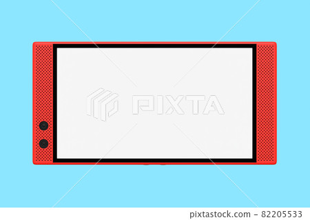Front view of red smartphone with empty screen, concept of mobile gaming Front view of red smartphone with empty screen, concept of mobile gaming 82205533