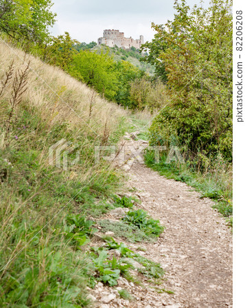 Castle Devicky in in Palava region, Czech republic. Popular ruins 82206208