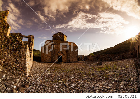 Panagia tou Sinti Monastery at sunset. Paphos District. Cyprus 82206321
