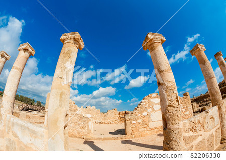 Ancient Columns at Paphos Archaeological Park. Cyprus 82206330