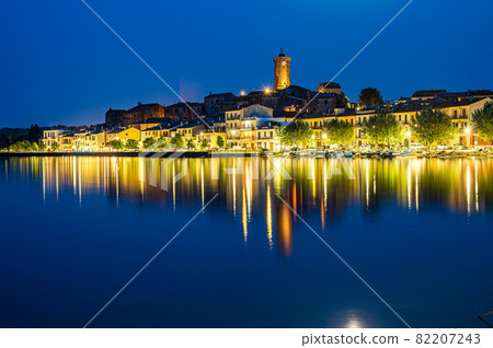 View of the village of Marta by night View of the village of Marta by night 82207243