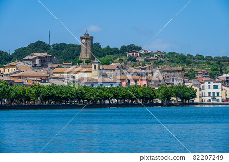 The village of Marta on the Bolsena Lake 82207249