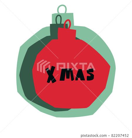 Paper cut christmas balls with congratulations Xmas 82207452